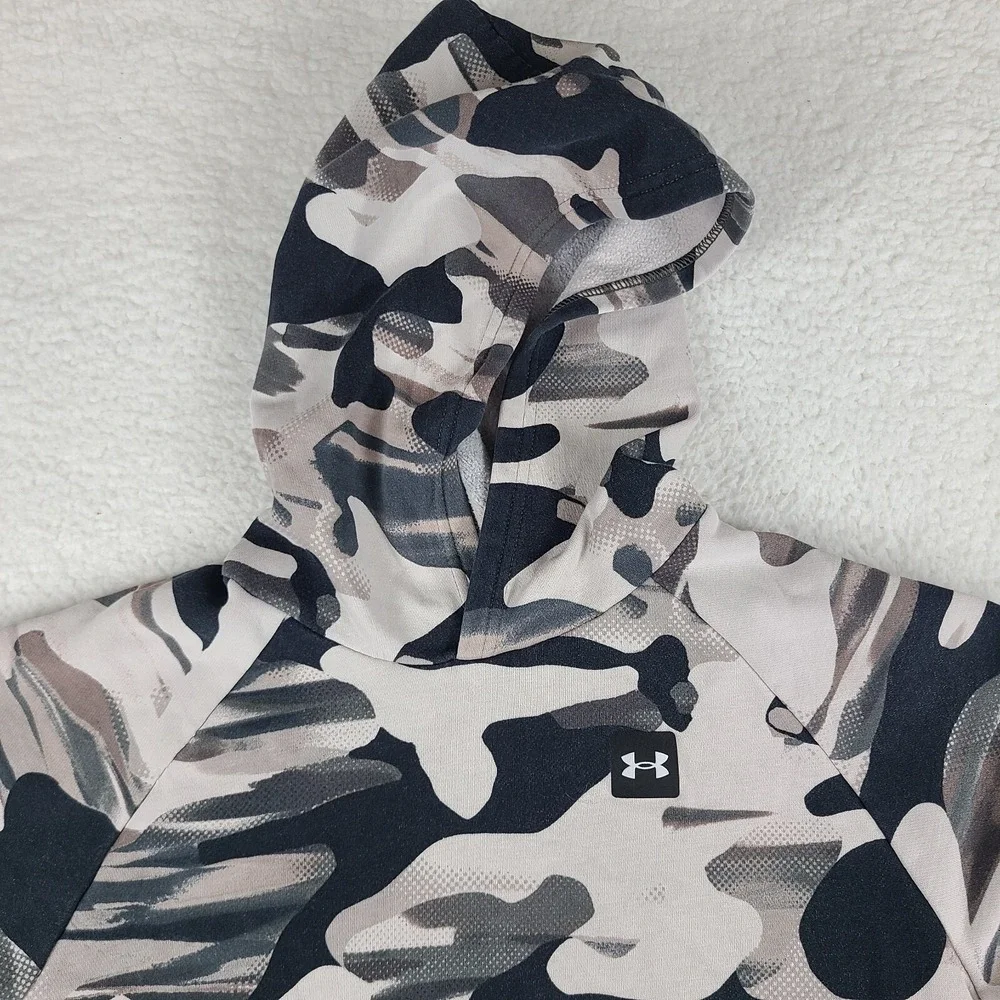 Under Armour Hoodie Boys YXL Black Brown Gray Camo‎ Loose Sweater Activewear